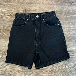 Zara black denim shorts, size 00